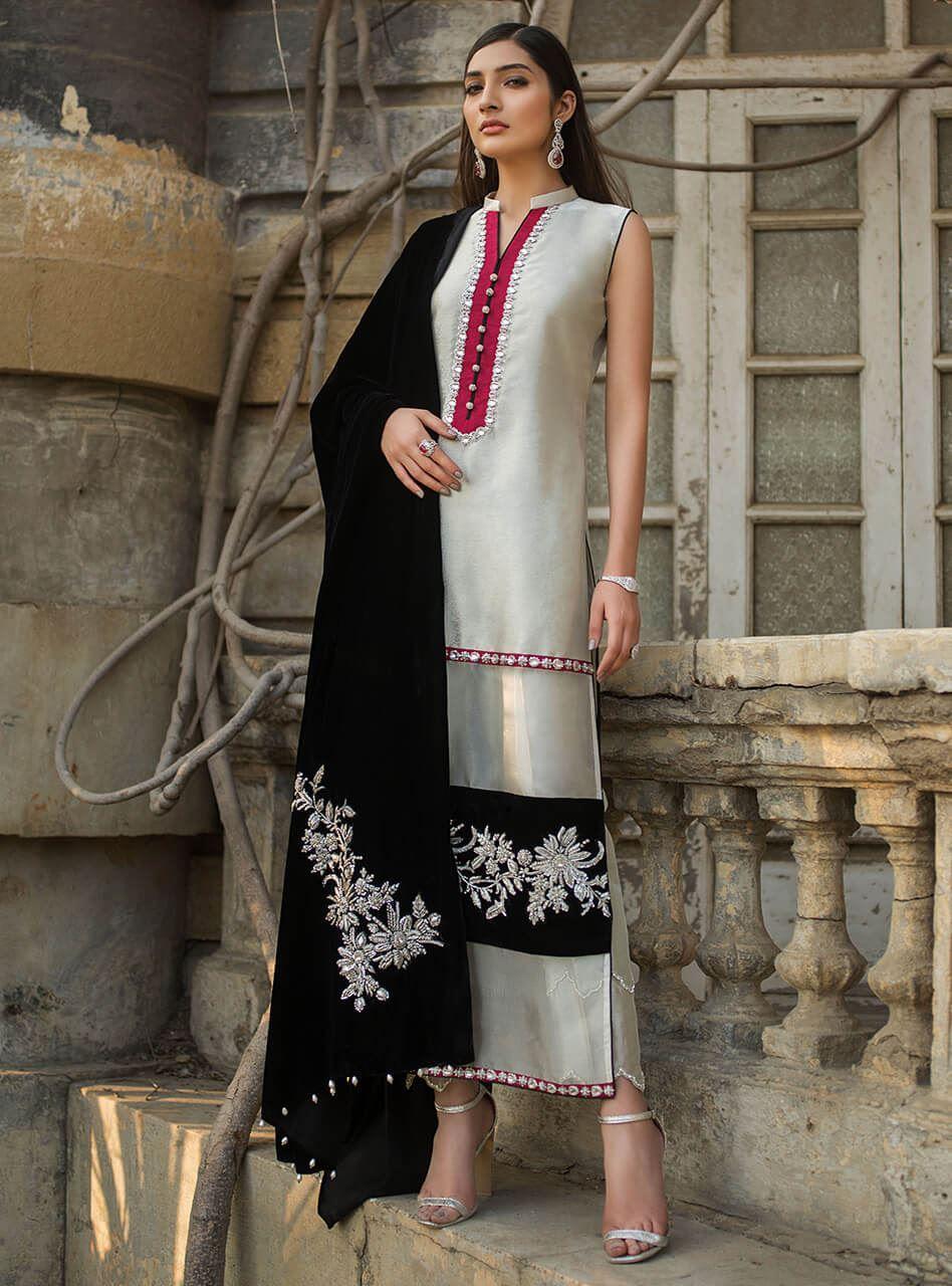Zainab Chottani | Semi Formals | PACIFIC PEARL - Aqsa Fabrics