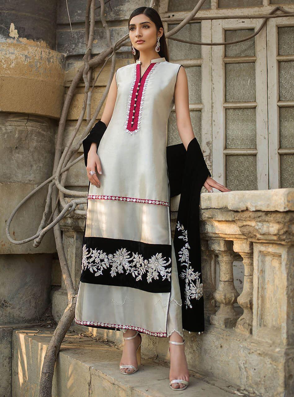 Zainab Chottani | Semi Formals | PACIFIC PEARL - Aqsa Fabrics