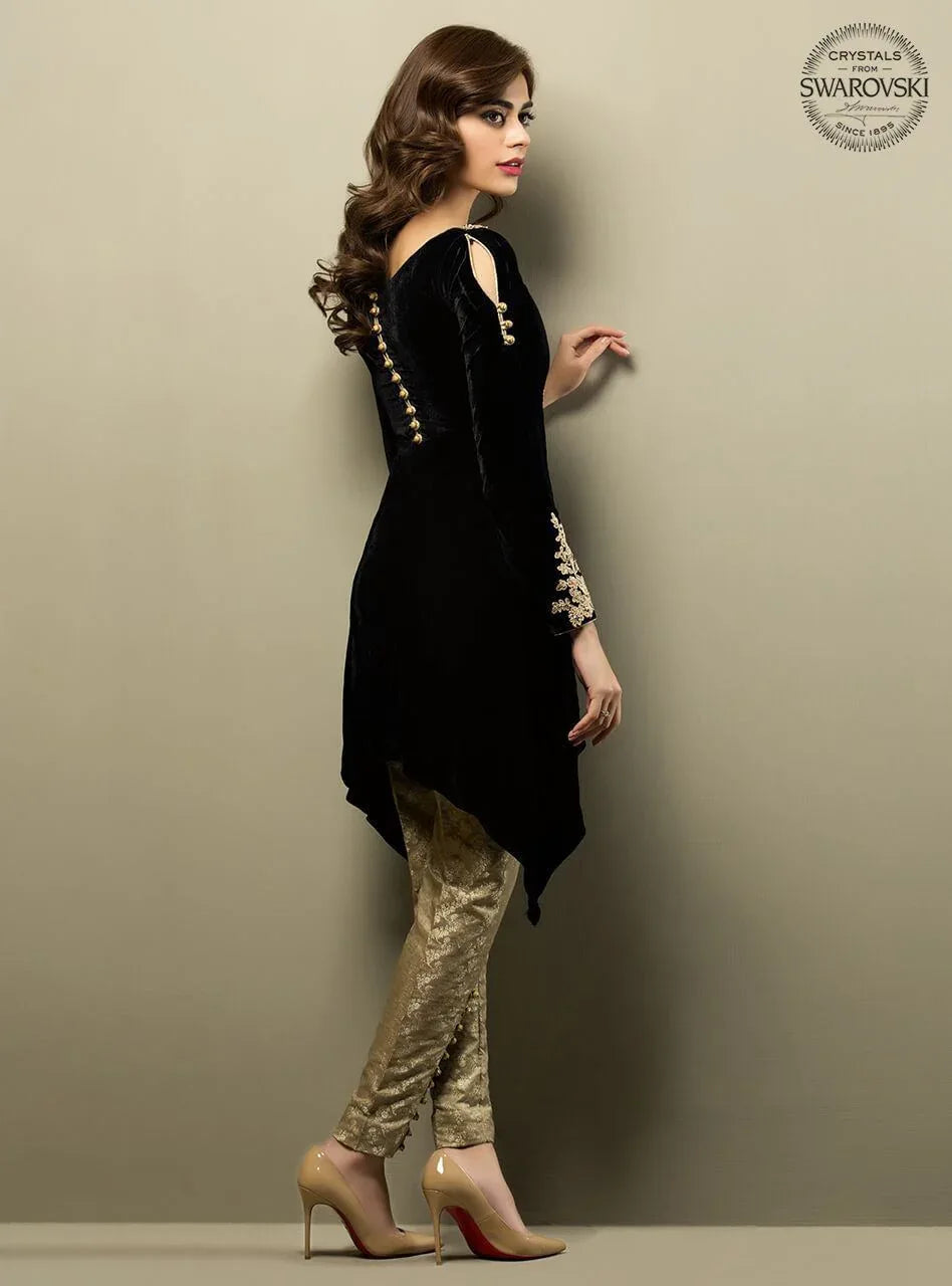 Zainab Chottani | Semi Formals | JET SOLITAIRE - Aqsa Fabrics