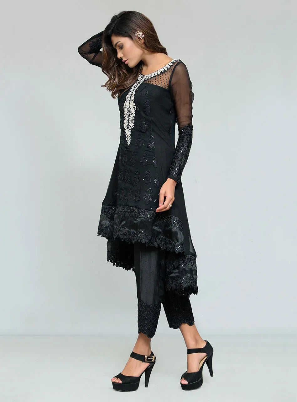 Zainab Chottani | Semi Formals | DARK TALES - Aqsa Fabrics