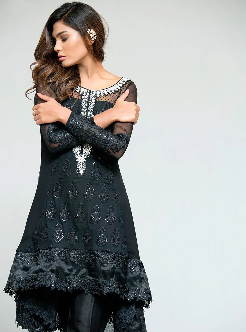 Zainab Chottani | Semi Formals | DARK TALES - Aqsa Fabrics