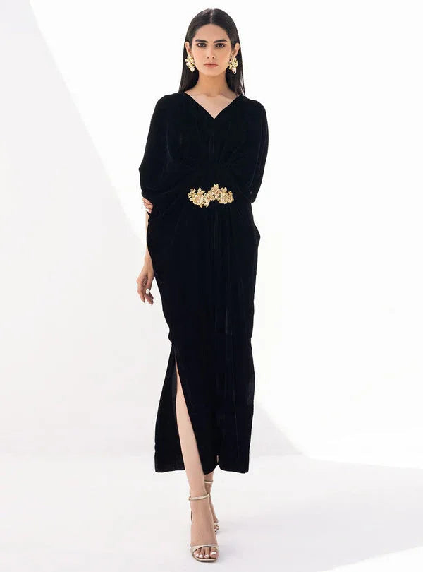 Zainab Chottani | The Kaftan Edit | Black Opal - Aqsa Fabrics