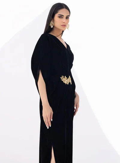 Zainab Chottani | The Kaftan Edit | Black Opal - Aqsa Fabrics