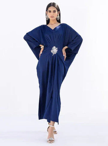 Zainab Chottani | The Kaftan Edit | Blue Topaz - Aqsa Fabrics