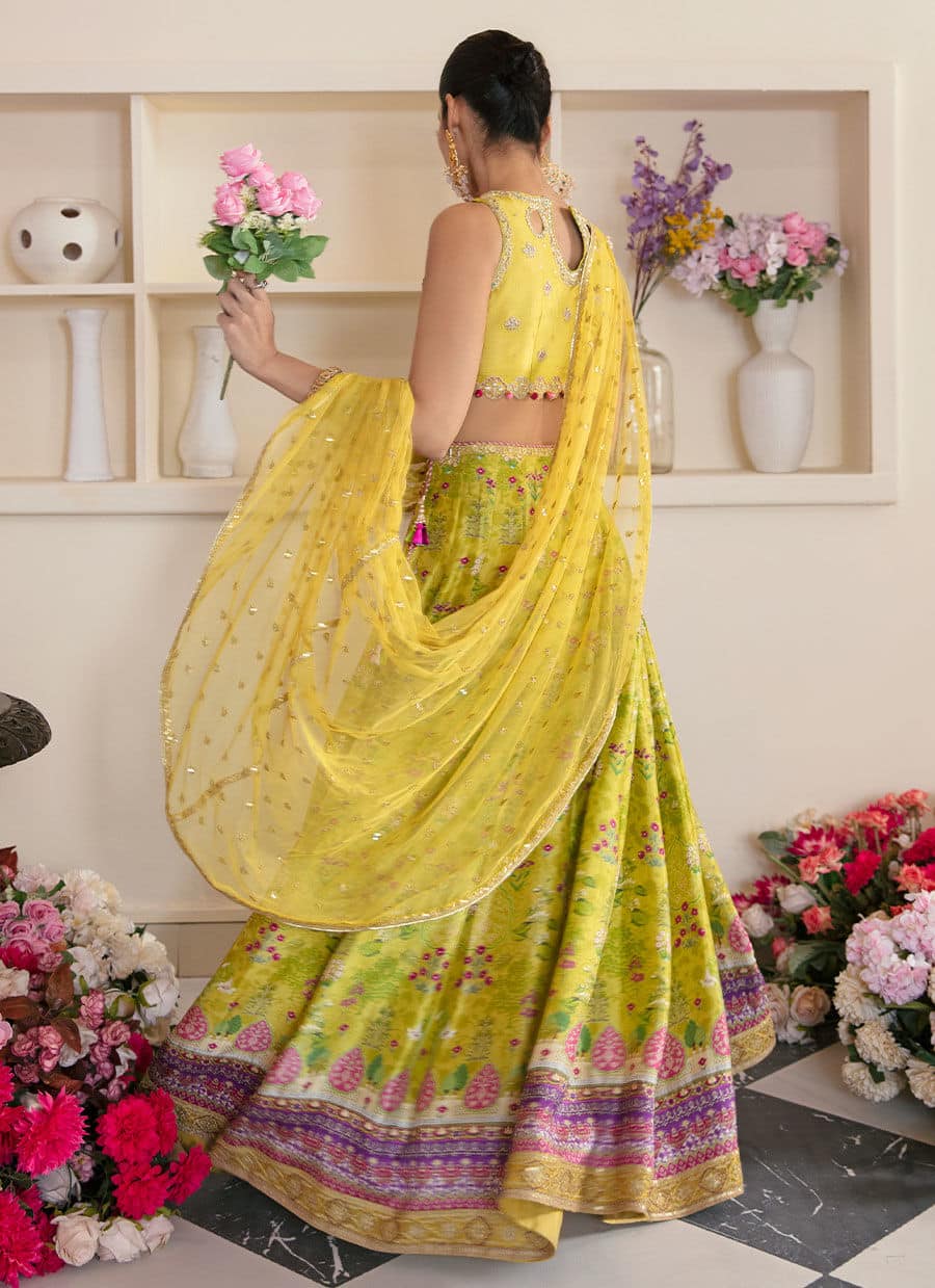 Farah Talib Aziz | Mayna Festive Luxe | ELIKA LIME - Aqsa Fabrics