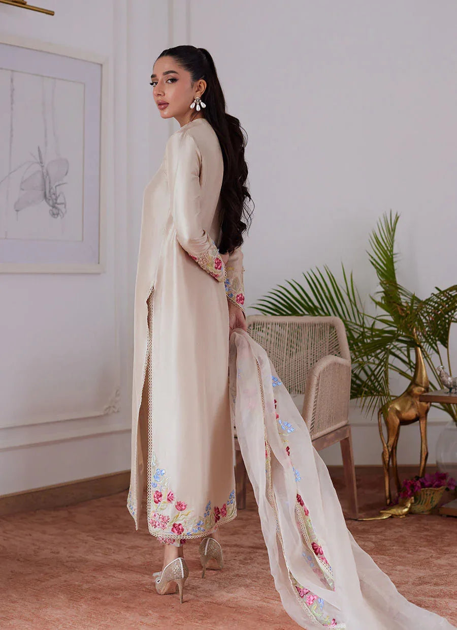Farah Talib Aziz | Luna Eid Collection 24 | LIARA SAND - Aqsa Fabrics