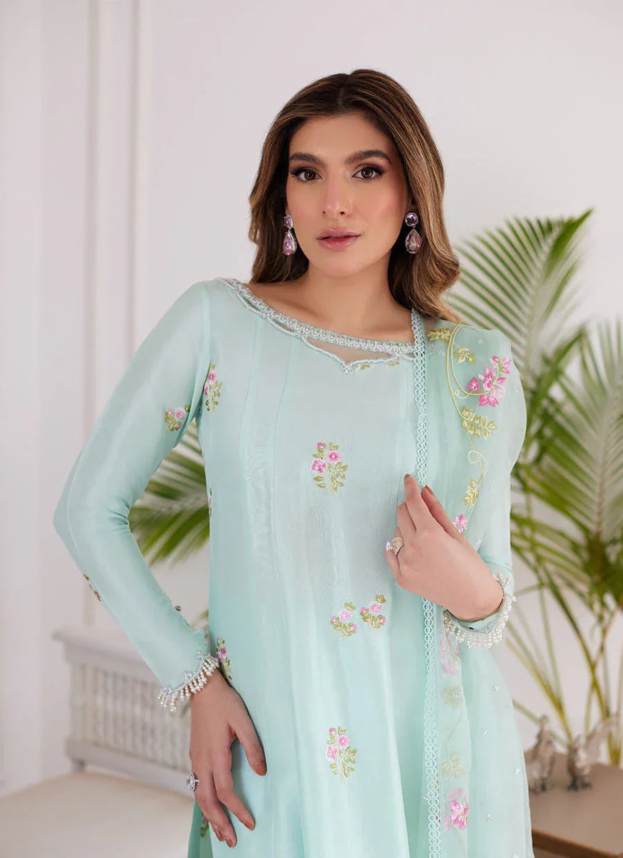 Farah Talib Aziz | Luna Eid Collection 24 | ELYSSIA MINT - Aqsa Fabrics