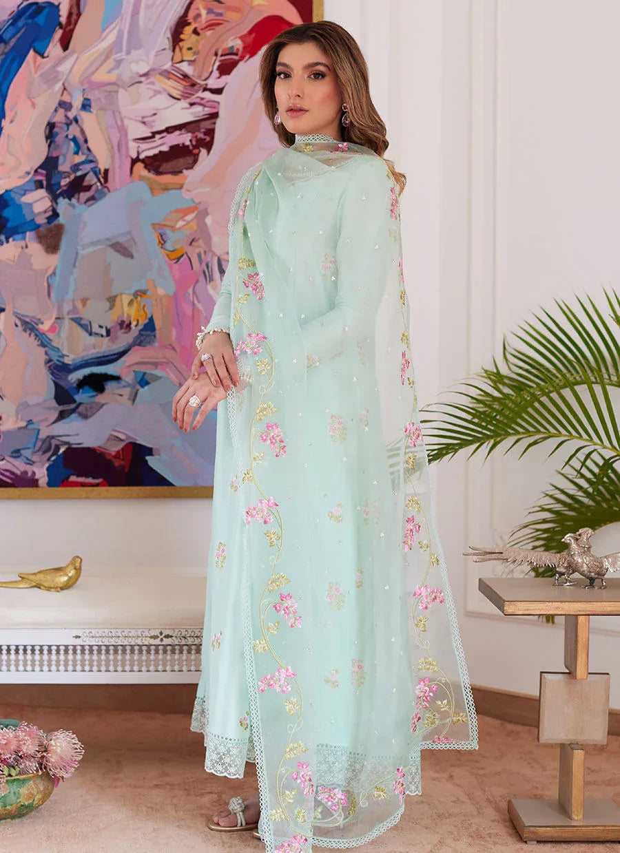 Farah Talib Aziz | Luna Eid Collection 24 | ELYSSIA MINT - Aqsa Fabrics