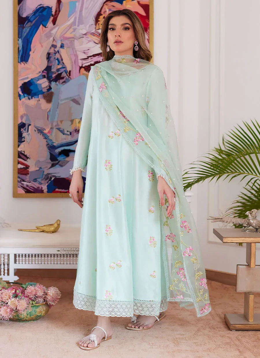 Farah Talib Aziz | Luna Eid Collection 24 | ELYSSIA MINT - Aqsa Fabrics