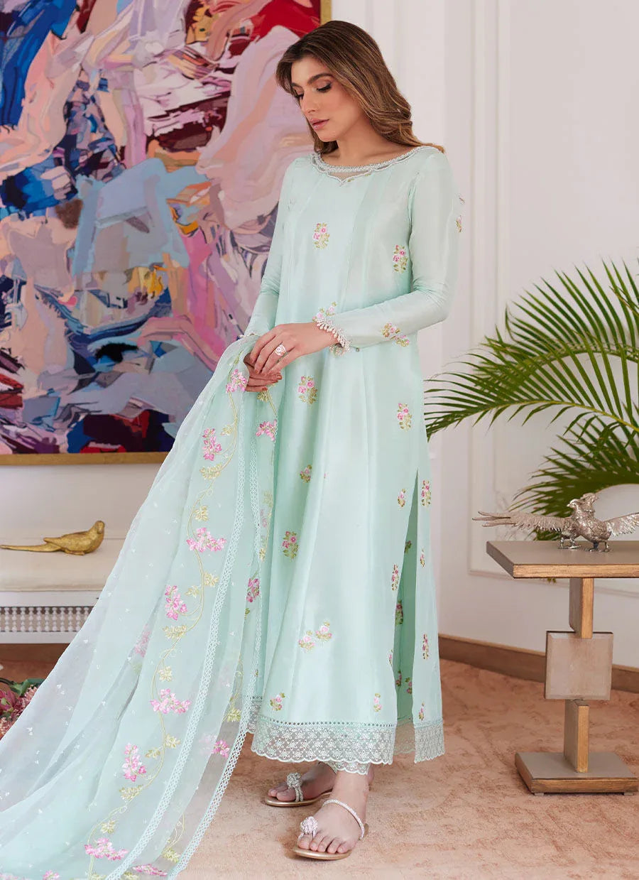 Farah Talib Aziz | Luna Eid Collection 24 | ELYSSIA MINT - Aqsa Fabrics