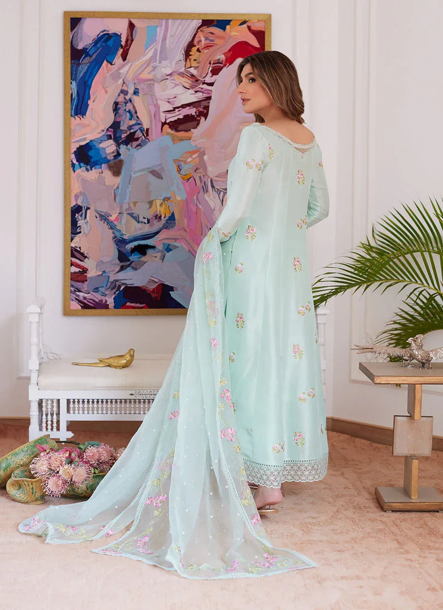 Farah Talib Aziz | Luna Eid Collection 24 | ELYSSIA MINT - Aqsa Fabrics