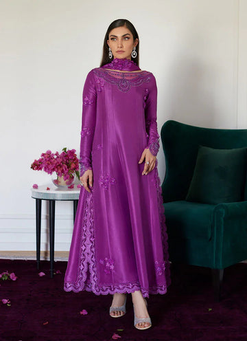 Farah Talib Aziz | Luna Eid Collection 24 | TIERRA MUTED MAGENTA - Aqsa Fabrics
