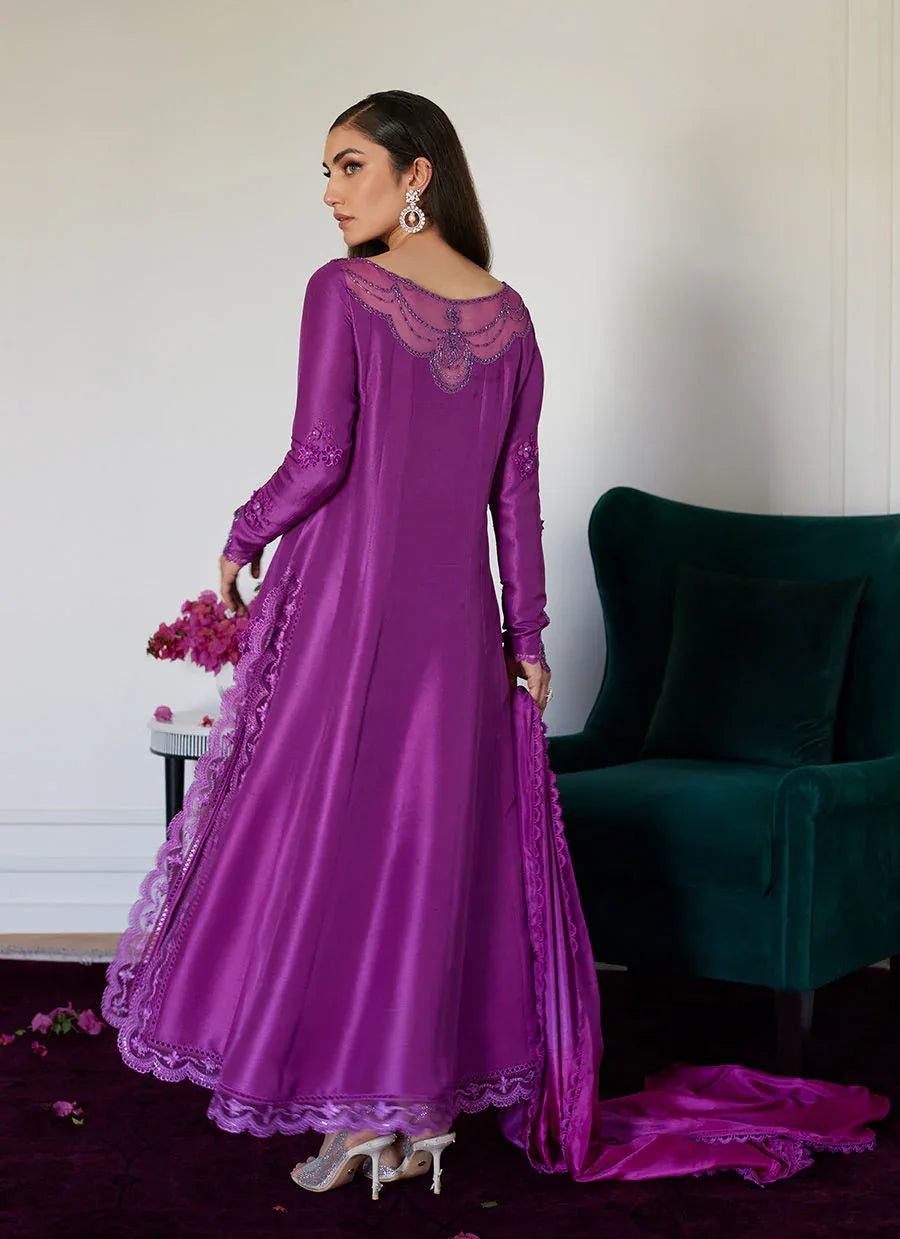 Farah Talib Aziz | Luna Eid Collection 24 | TIERRA MUTED MAGENTA - Aqsa Fabrics
