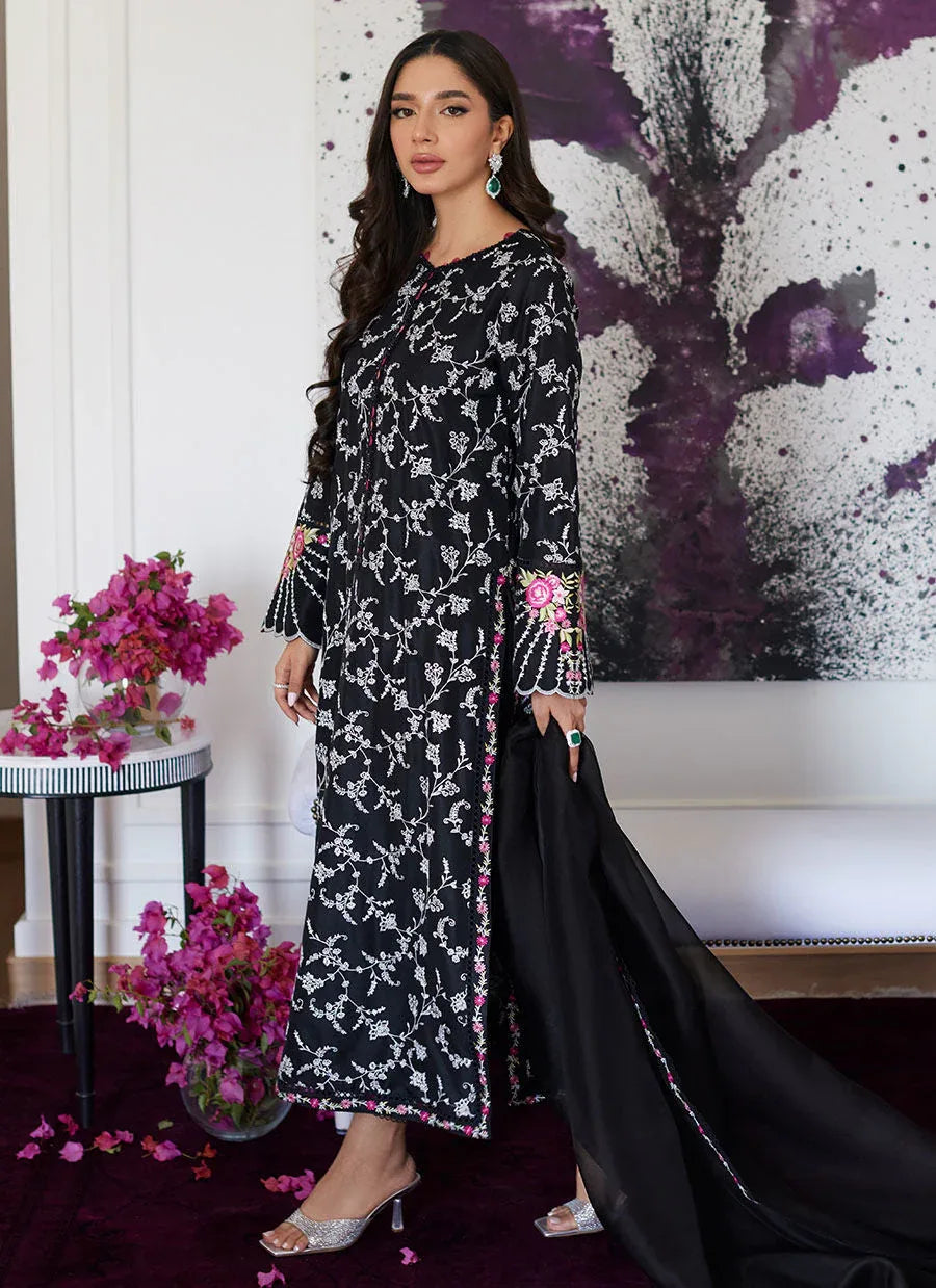 Farah Talib Aziz | Luna Eid Collection 24 | VITTORIA BLACK - Aqsa Fabrics