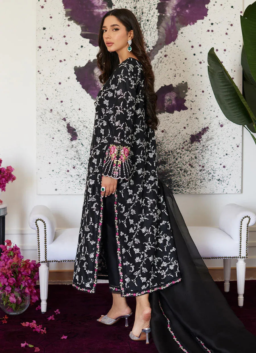 Farah Talib Aziz | Luna Eid Collection 24 | VITTORIA BLACK - Aqsa Fabrics
