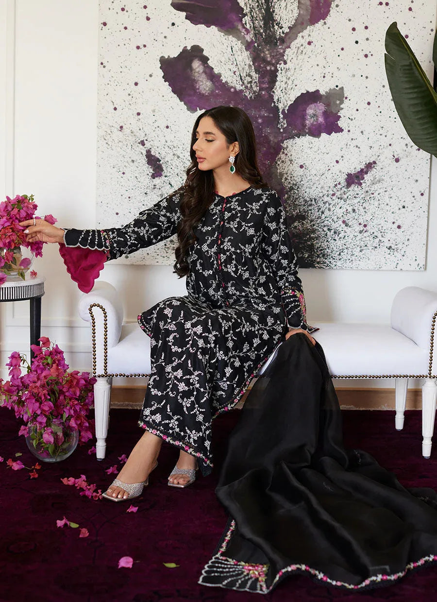 Farah Talib Aziz | Luna Eid Collection 24 | VITTORIA BLACK - Aqsa Fabrics