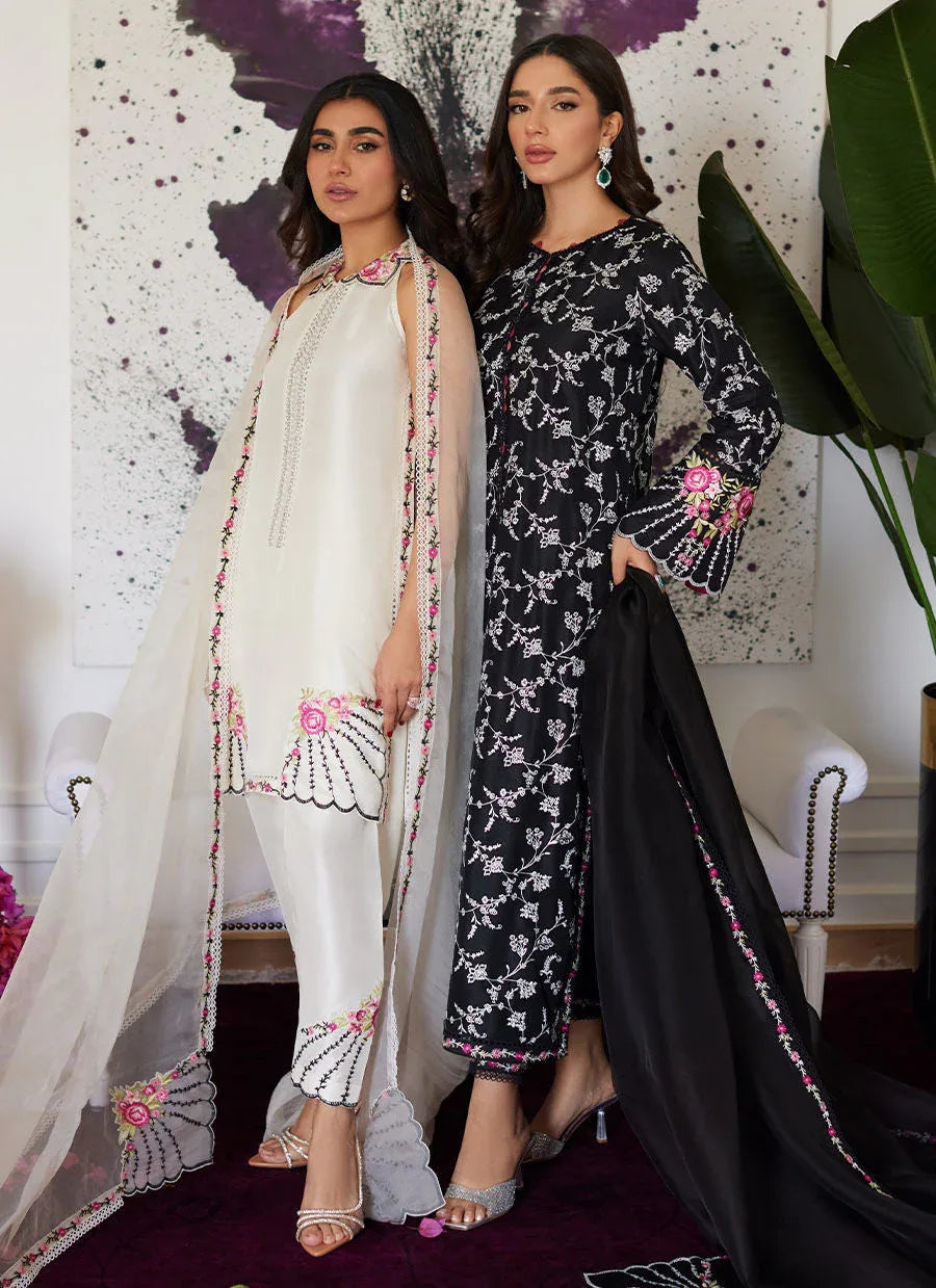 Farah Talib Aziz | Luna Eid Collection 24 | VITTORIA BLACK - Aqsa Fabrics