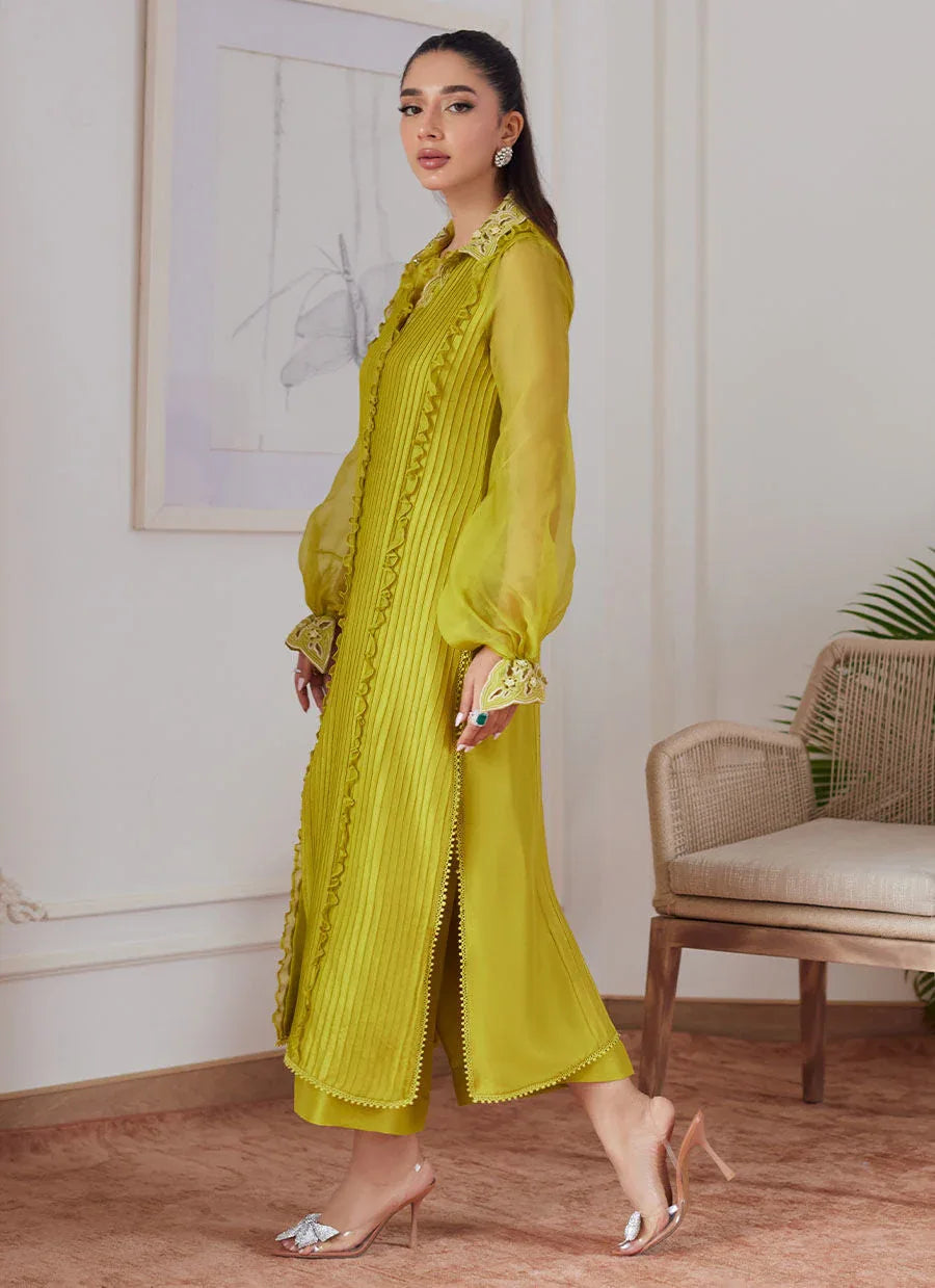 Farah Talib Aziz | Luna Eid Collection 24 | FAUSTINE KIWI - Aqsa Fabrics