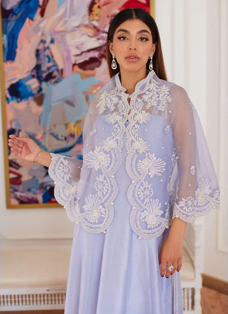 Farah Talib Aziz | Luna Eid Collection 24 | FLEUR LAVENDER - Aqsa Fabrics