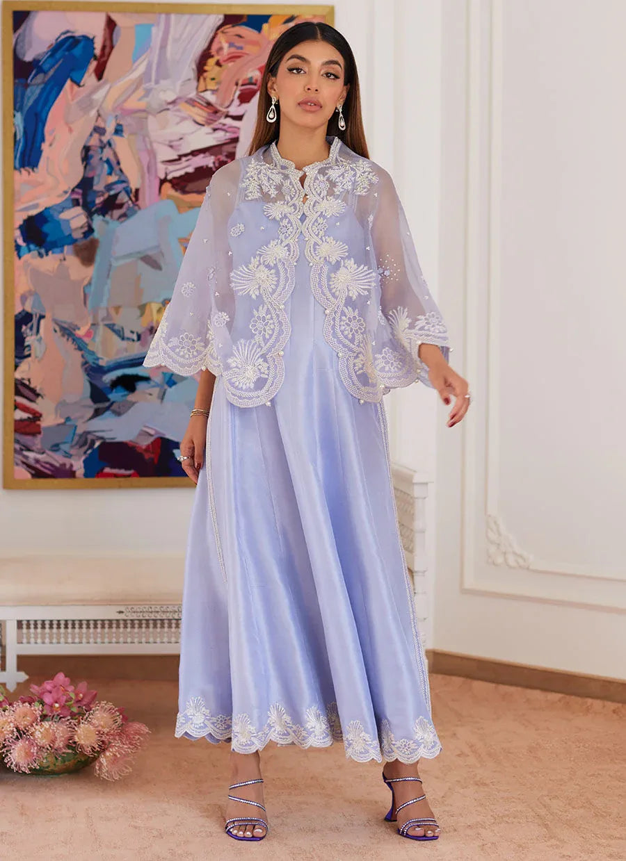 Farah Talib Aziz | Luna Eid Collection 24 | FLEUR LAVENDER - Aqsa Fabrics
