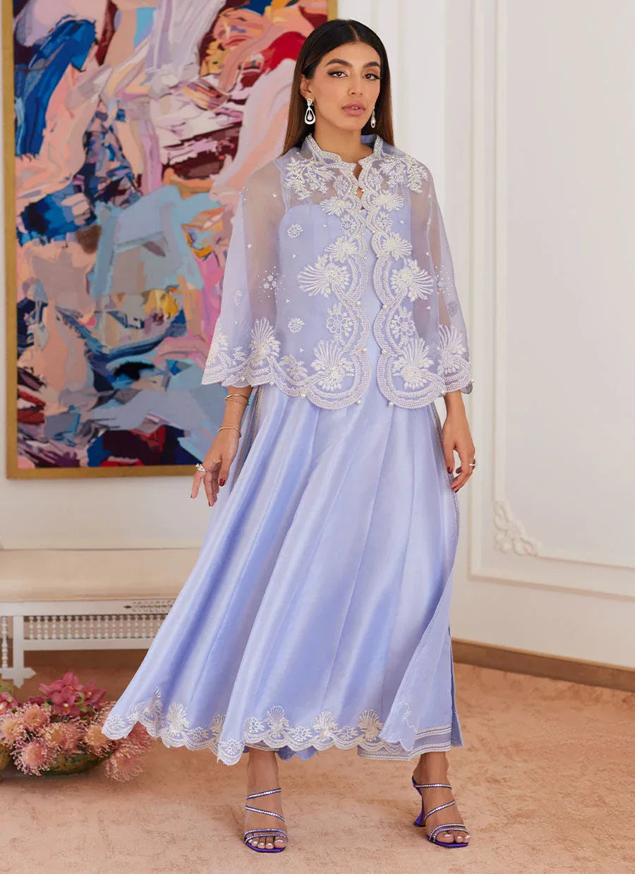 Farah Talib Aziz | Luna Eid Collection 24 | FLEUR LAVENDER - Aqsa Fabrics