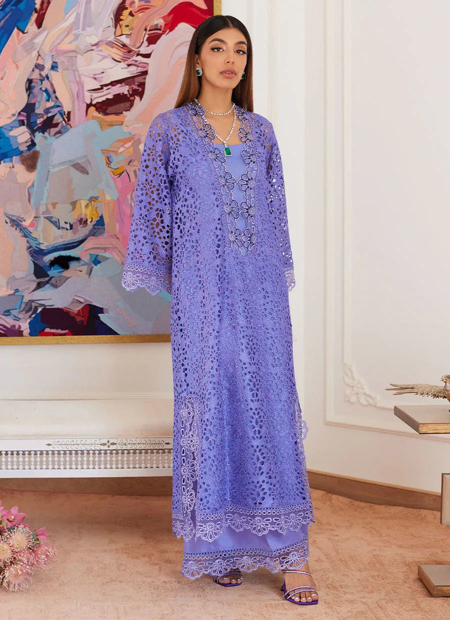 Farah Talib Aziz | Luna Eid Collection 24 | EVANTHIA PERIWINKLE - Aqsa Fabrics