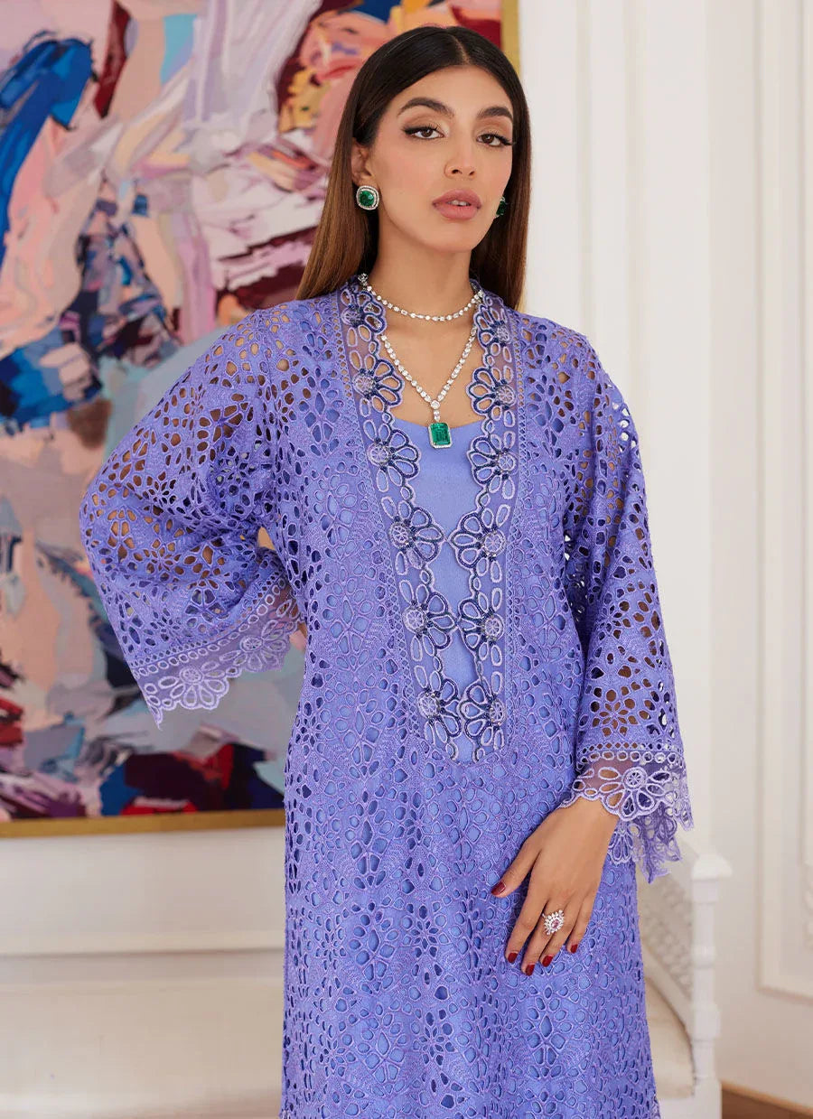 Farah Talib Aziz | Luna Eid Collection 24 | EVANTHIA PERIWINKLE - Aqsa Fabrics