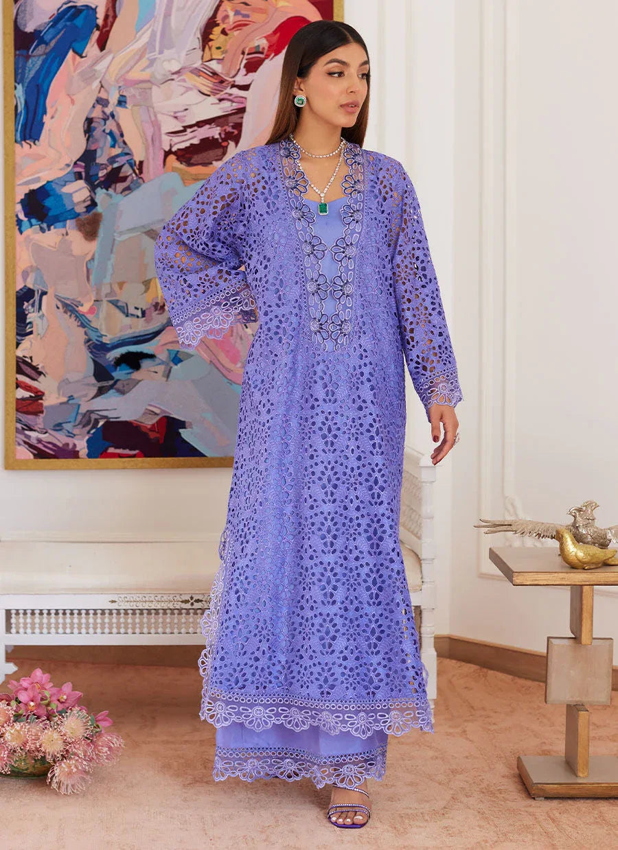 Farah Talib Aziz | Luna Eid Collection 24 | EVANTHIA PERIWINKLE - Aqsa Fabrics