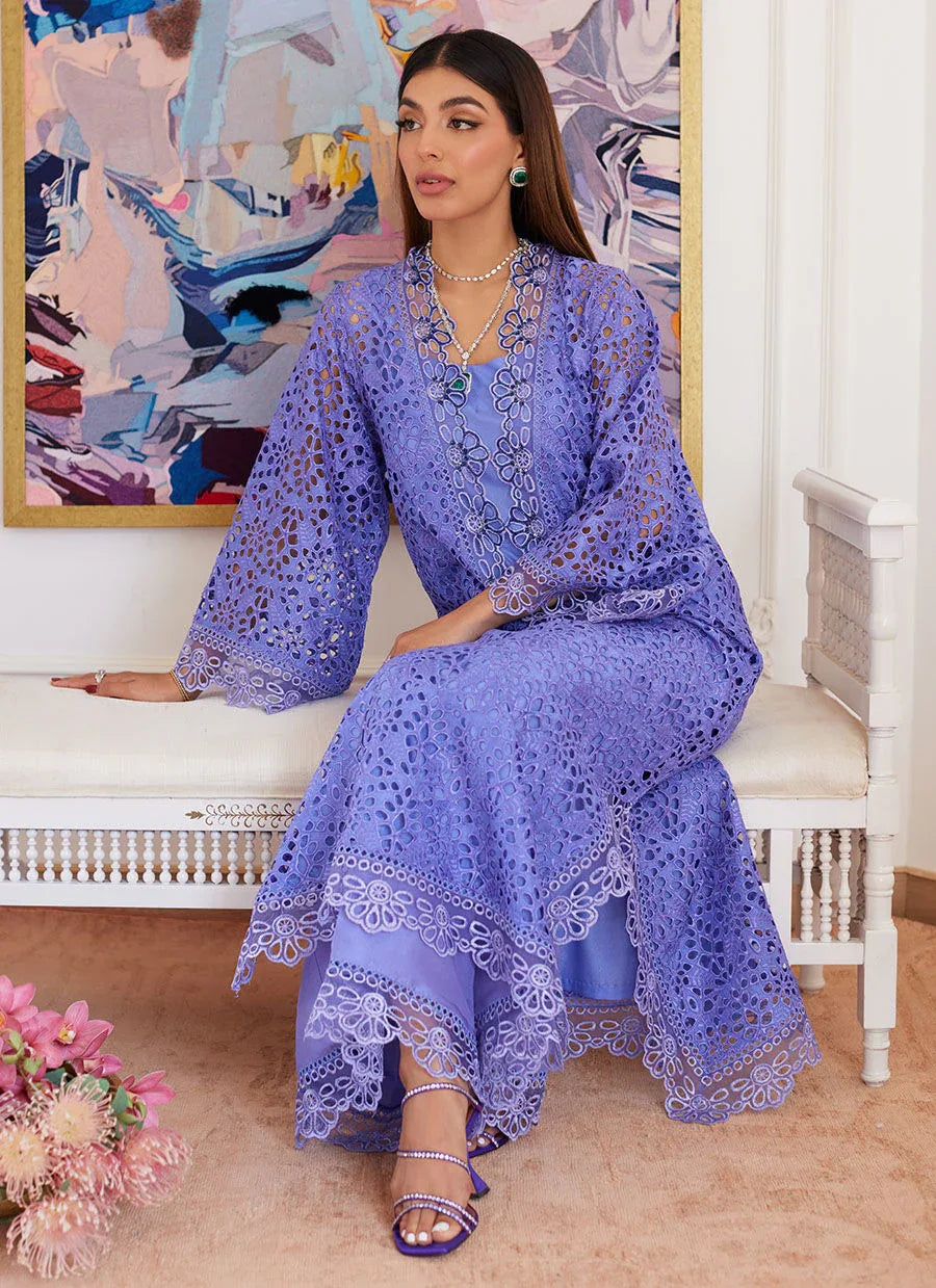 Farah Talib Aziz | Luna Eid Collection 24 | EVANTHIA PERIWINKLE - Aqsa Fabrics