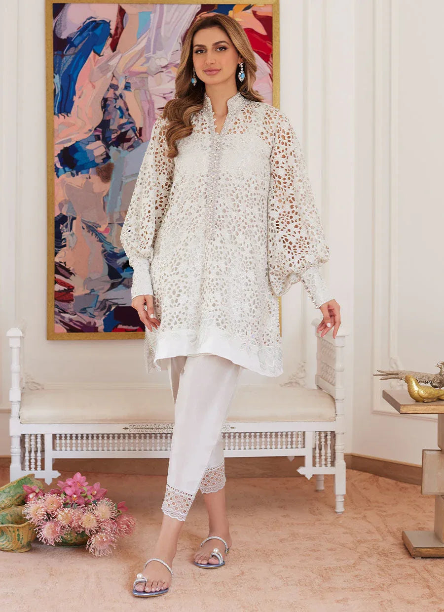 Farah Talib Aziz | Luna Eid Collection 24 | OPHELIA IVORY - Aqsa Fabrics