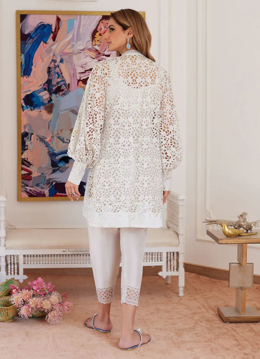 Farah Talib Aziz | Luna Eid Collection 24 | OPHELIA IVORY - Aqsa Fabrics