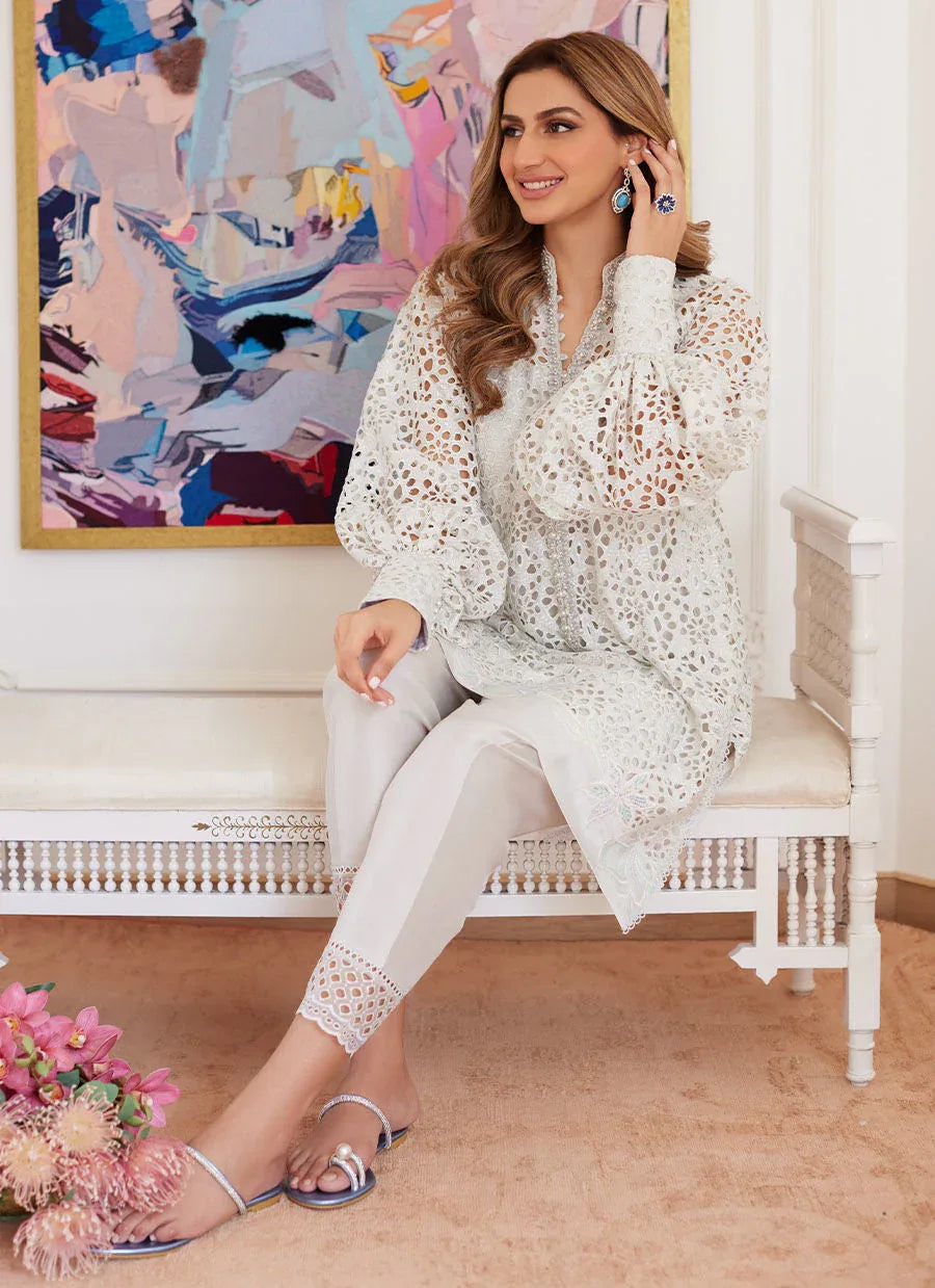 Farah Talib Aziz | Luna Eid Collection 24 | OPHELIA IVORY - Aqsa Fabrics