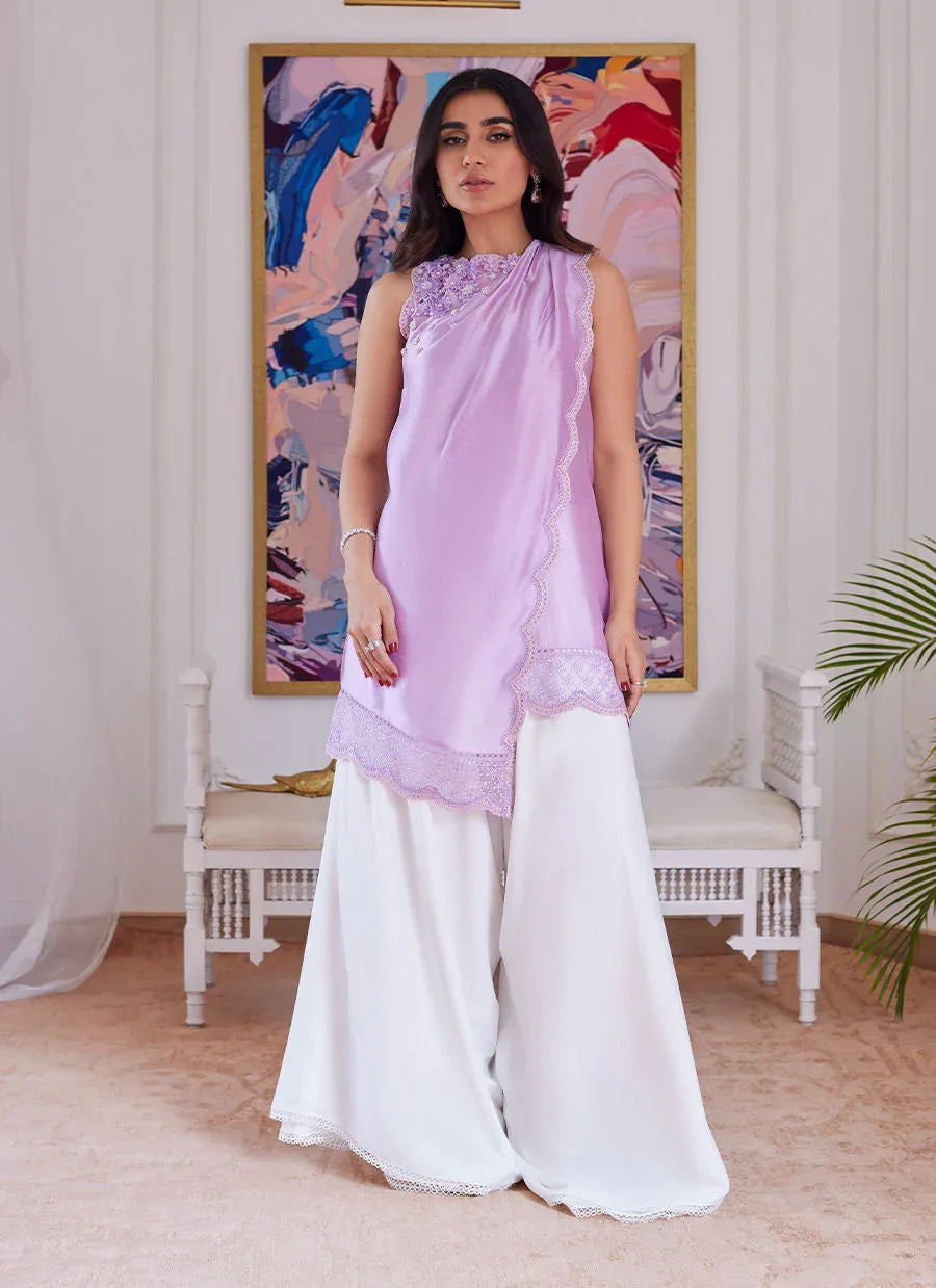 Farah Talib Aziz | Luna Eid Collection 24 | SUZETTE LAVENDER - Aqsa Fabrics