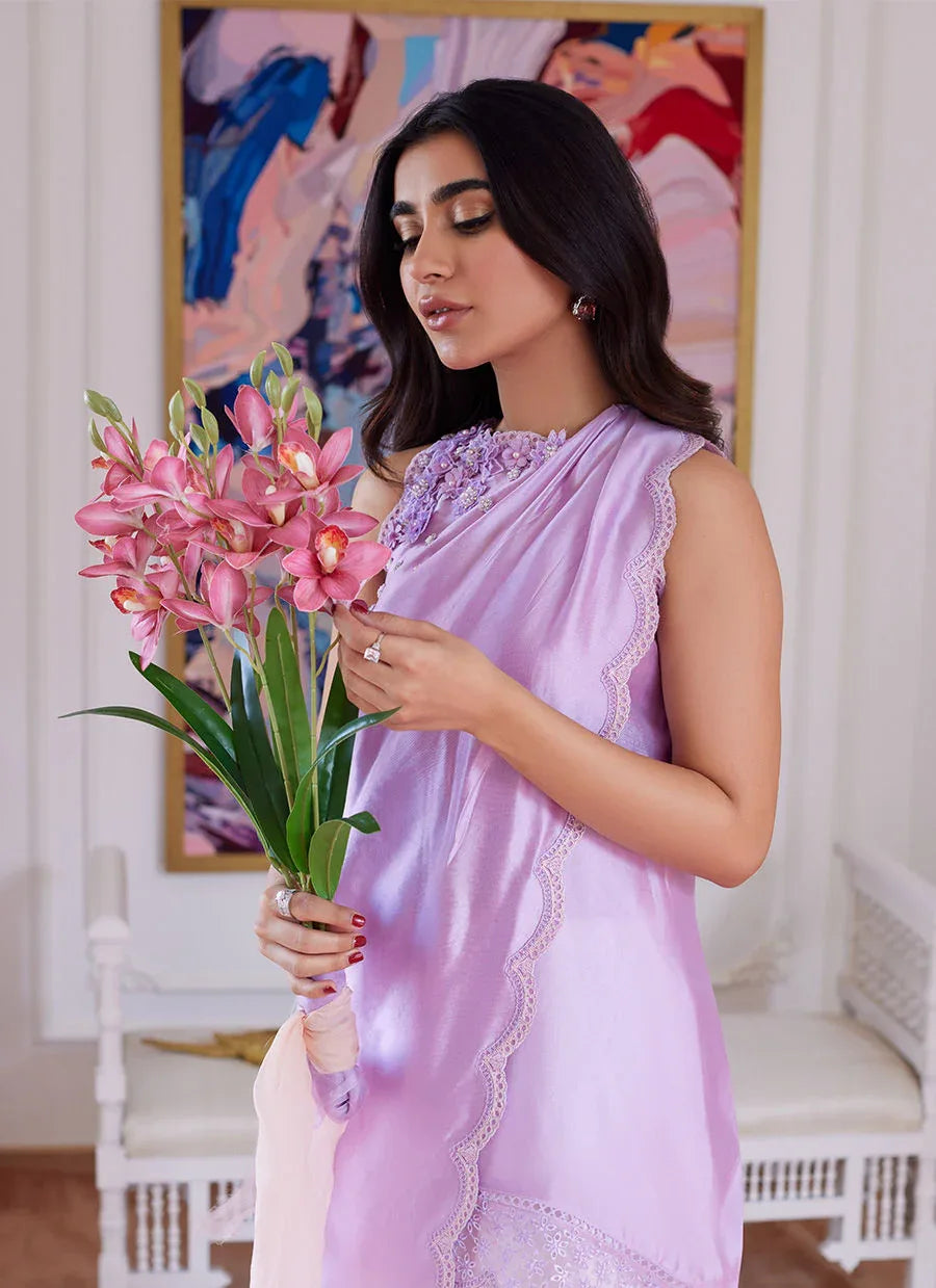 Farah Talib Aziz | Luna Eid Collection 24 | SUZETTE LAVENDER - Aqsa Fabrics