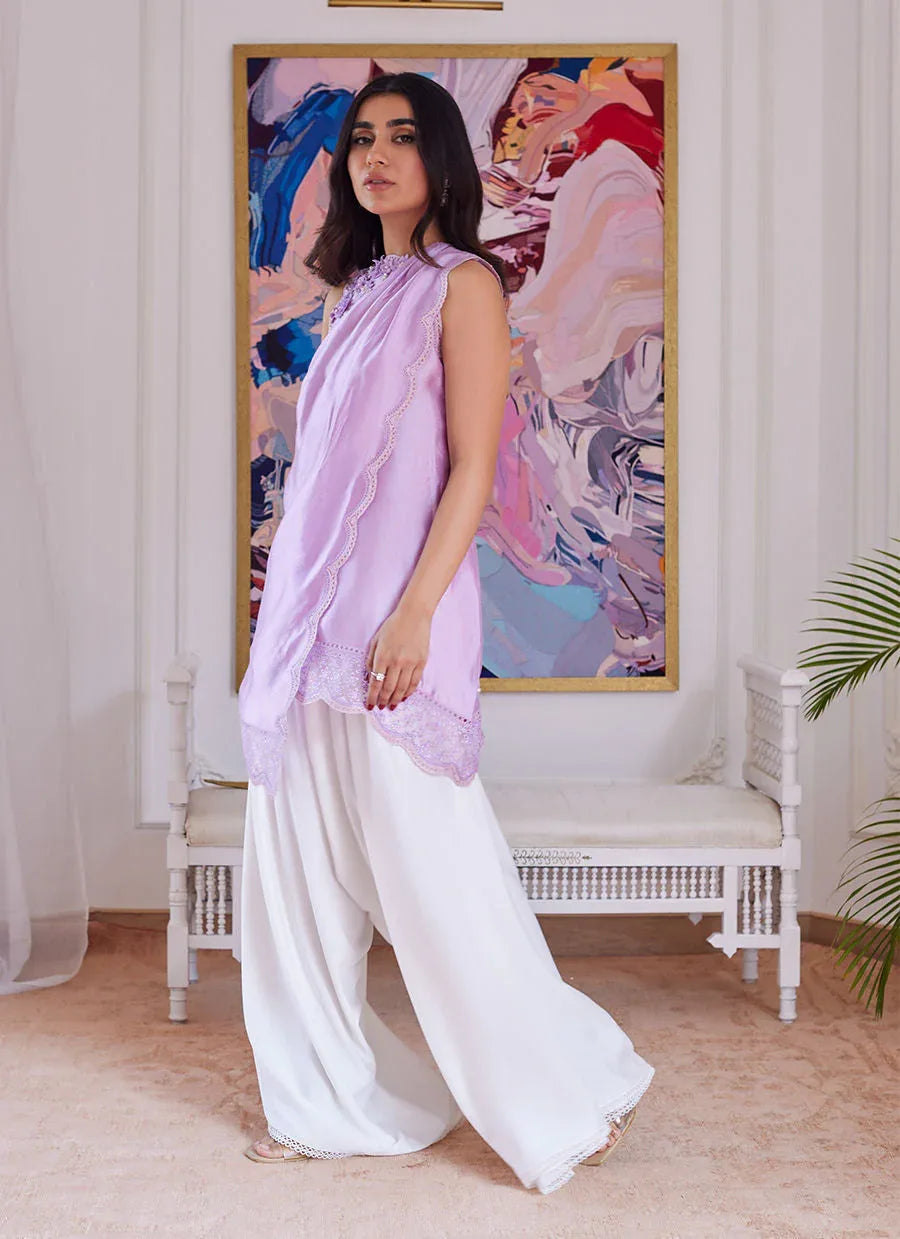 Farah Talib Aziz | Luna Eid Collection 24 | SUZETTE LAVENDER - Aqsa Fabrics