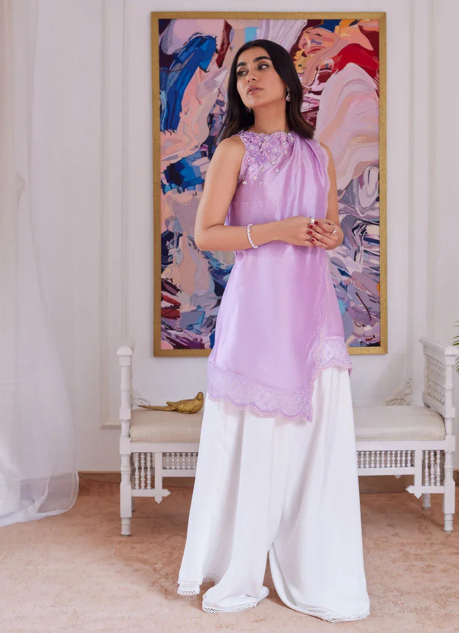 Farah Talib Aziz | Luna Eid Collection 24 | SUZETTE LAVENDER - Aqsa Fabrics