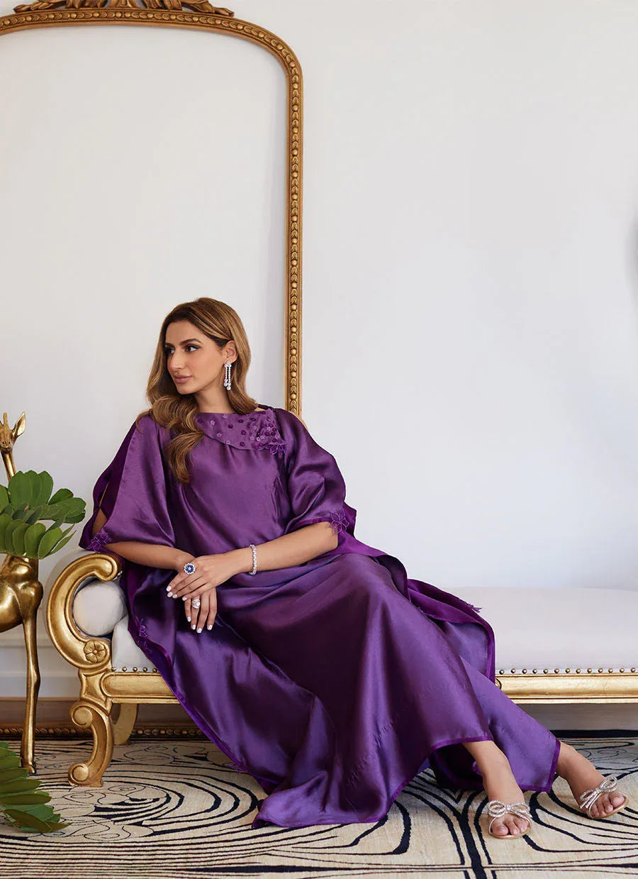 Farah Talib Aziz | Luna Eid Collection 24 | MAYLONE SPARKLING GRAPE - Aqsa Fabrics