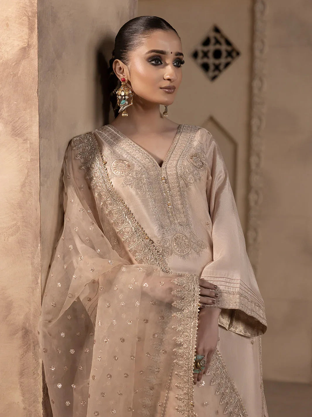 Hem Stitch | Raw Silk Edit 25 |Janan - Aqsa Fabrics
