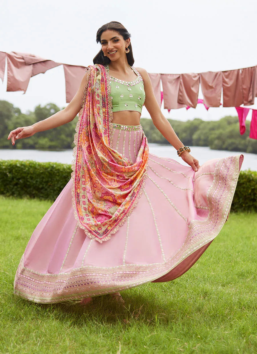 Farah Talib Aziz | Mayna Festive Luxe Pret | Raga Lehnga Choli - Aqsa Fabrics