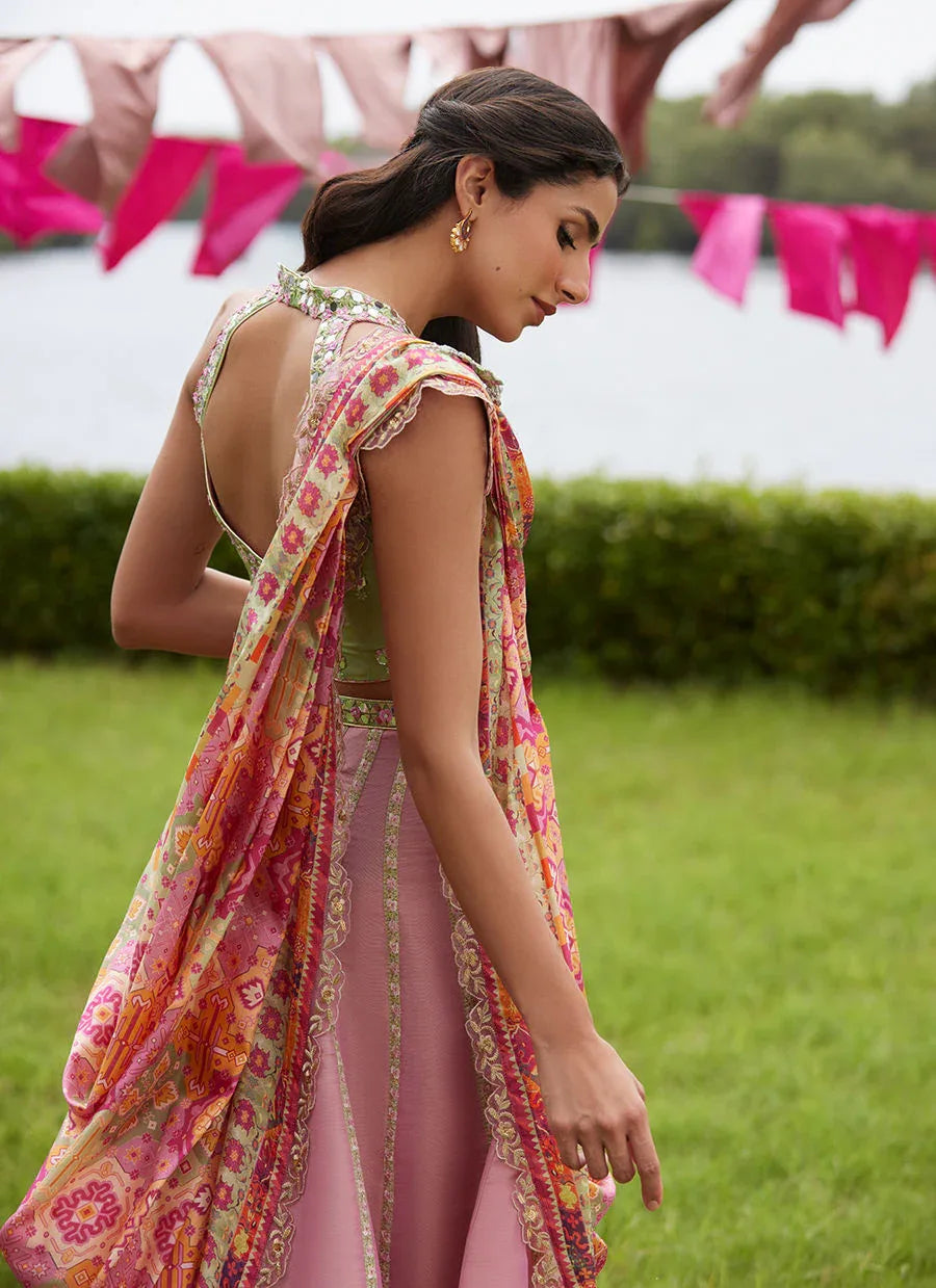 Farah Talib Aziz | Mayna Festive Luxe Pret | Raga Lehnga Choli - Aqsa Fabrics