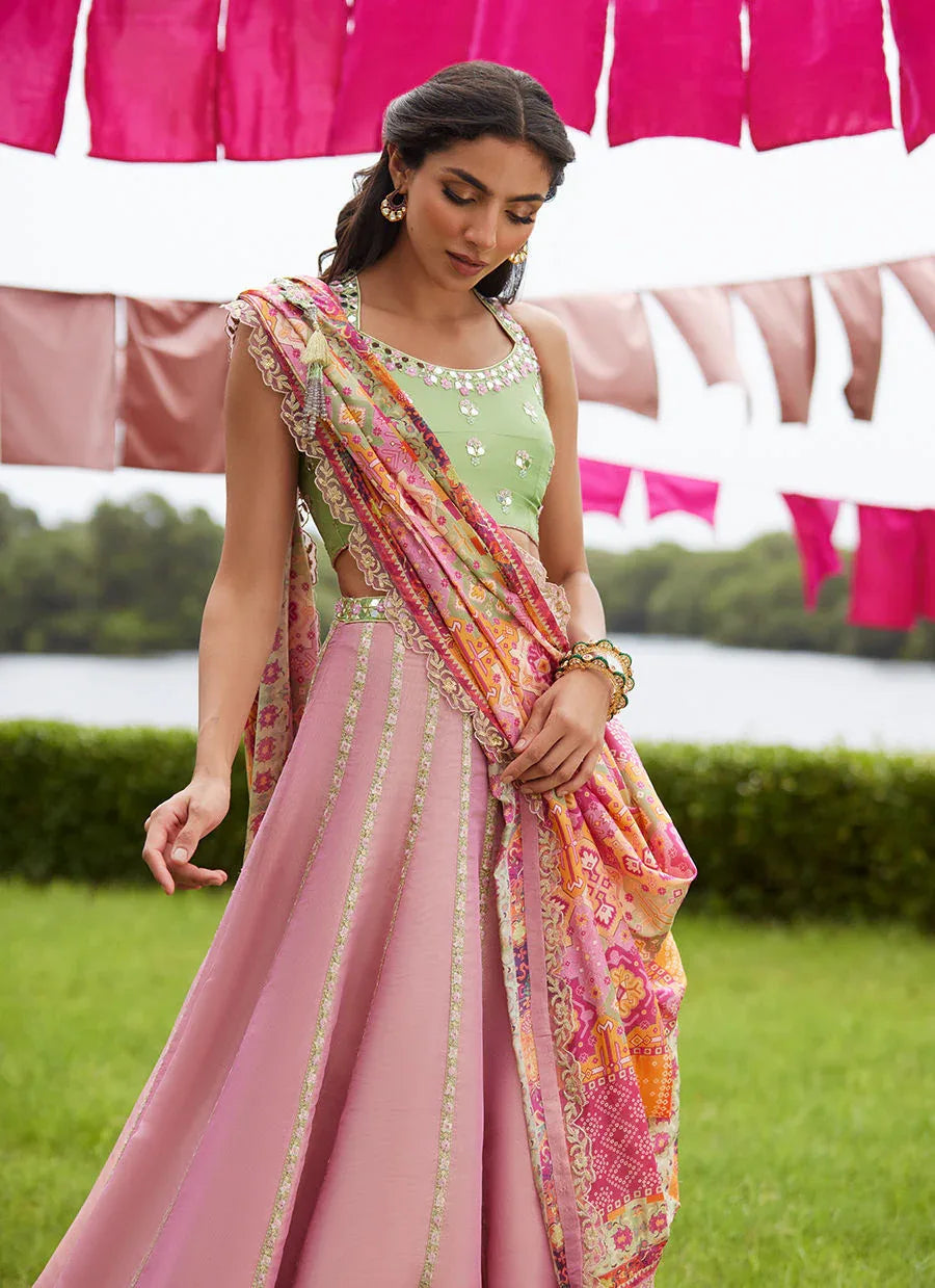 Farah Talib Aziz | Mayna Festive Luxe Pret | Raga Lehnga Choli - Aqsa Fabrics