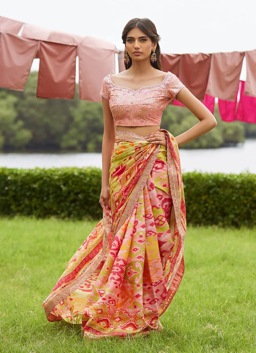 Farah Talib Aziz | Mayna Festive Luxe Pret | Rang Saree - Aqsa Fabrics