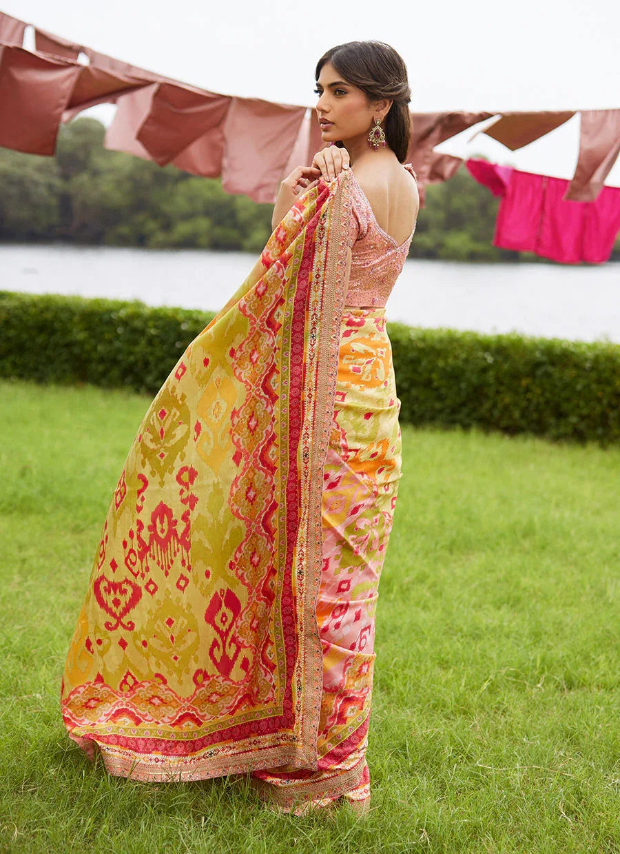 Farah Talib Aziz | Mayna Festive Luxe Pret | Rang Saree - Aqsa Fabrics