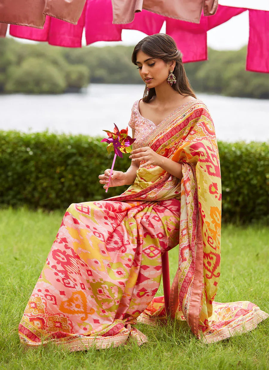 Farah Talib Aziz | Mayna Festive Luxe Pret | Rang Saree - Aqsa Fabrics
