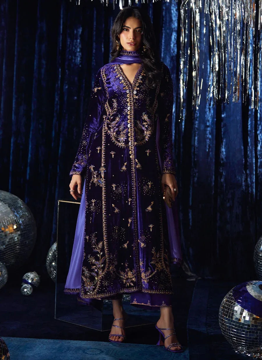 Farah Talib Aziz | Velvet Fete 4 | Tahlia Shirt And Dupatta - Aqsa Fabrics