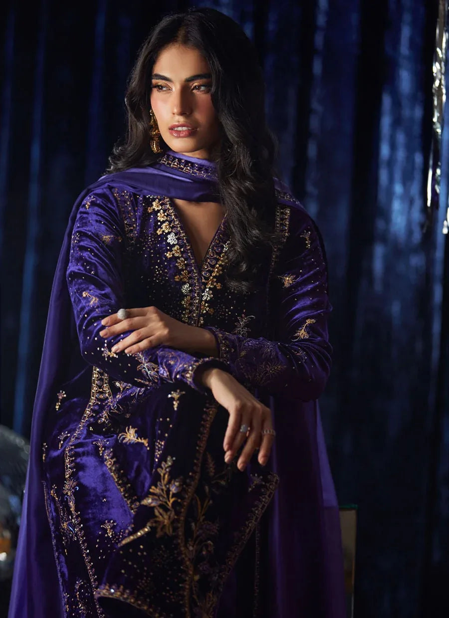 Farah Talib Aziz | Velvet Fete 4 | Tahlia Shirt And Dupatta - Aqsa Fabrics