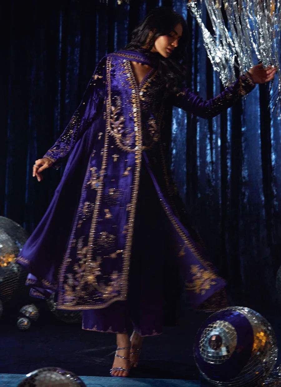 Farah Talib Aziz | Velvet Fete 4 | Tahlia Shirt And Dupatta - Aqsa Fabrics