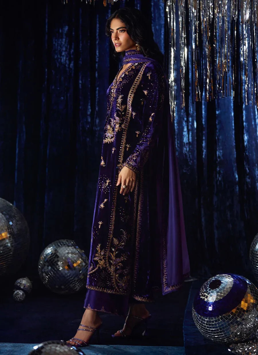 Farah Talib Aziz | Velvet Fete 4 | Tahlia Shirt And Dupatta - Aqsa Fabrics