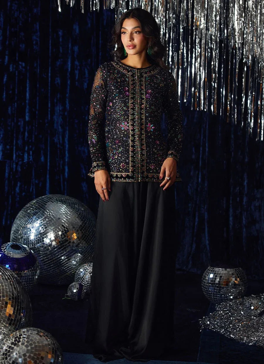 Farah Talib Aziz | Velvet Fete 4 | Lumi Organza Jacket - Aqsa Fabrics