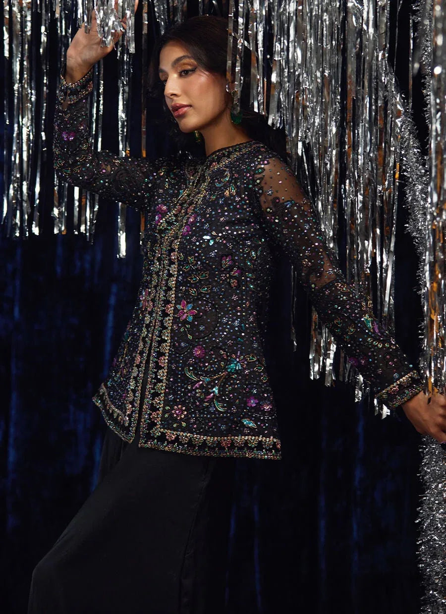 Farah Talib Aziz | Velvet Fete 4 | Lumi Organza Jacket - Aqsa Fabrics